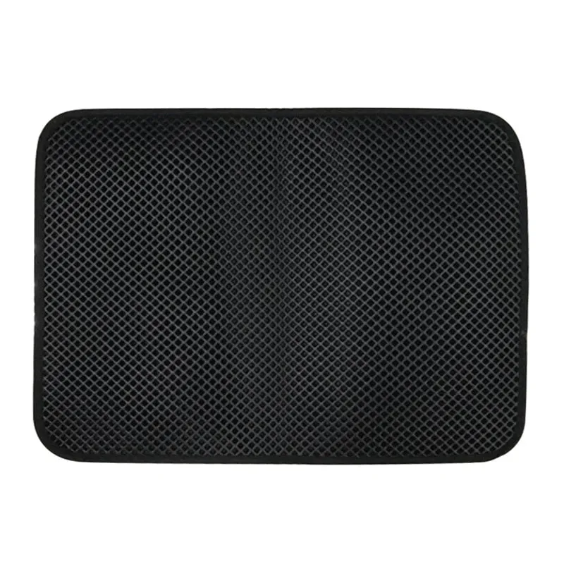 1Pc Non-slip Cat Litter Mat; Double Layer Cat Litter Trapping; Waterproof; Easy Clean