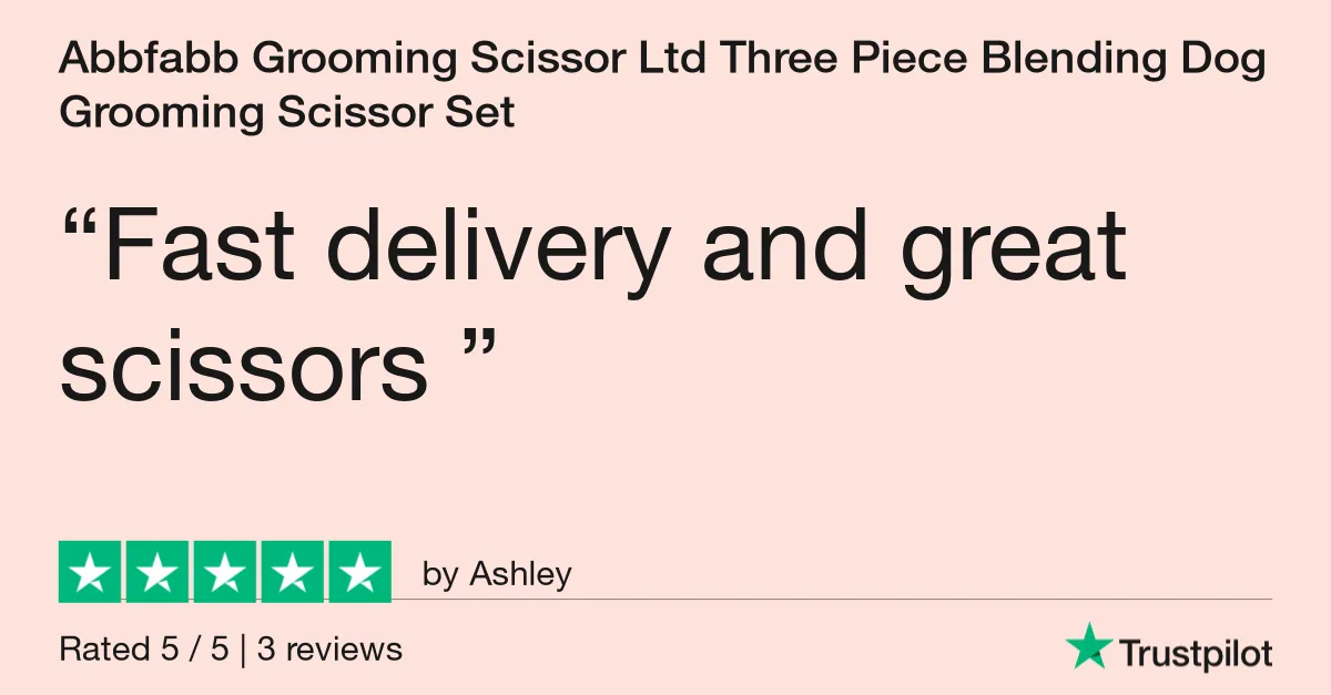 Abbfabb Grooming Scissor Ltd Three Piece 7" Blending Dog Grooming Scissor Set