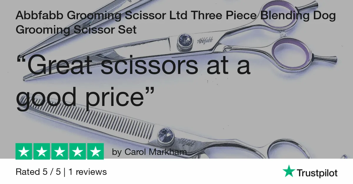 Abbfabb Grooming Scissor Ltd Three Piece 7" Blending Dog Grooming Scissor Set