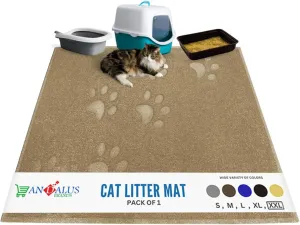 Andalus Jumbo Cat Litter Mat, Pack of 1 - Waterproof, Non-Slip & Easy to Clean Cat Litter Box Mat for Extra Efficient Pet Litter-Trapping, Beige (47 X 35)