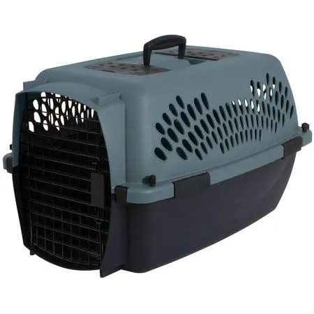 Aspen Pet Porter Heavy-Duty Pet Carrier Storm Gray and Black