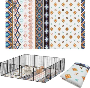 BNOSDM 79" X 55" Washable Bunny Cage Liners Large Rug for Rabbits Large Non Slip Pad for Bunnies, Rabbit Playpen Mat for Chinchillas Cats Guinea Pigs Ferrets Dogs