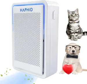 Cat Litter Deodorizer Plug In Air Purifier, Litter Box Deodorizer 3 in 1 with Ionizer, HEPA Filter & Activated Carbon Block, Pet Odor Eliminator for home to Clean: Pet Odors, Various Smell, Etc