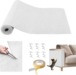 Cat Scratcher Couch Protector - Cat Scratch Furniture Protector for Sofa, Couch Protector from Cat Claws, Cat Scratch Pad & Scratching Post, Furniture Protectors from Cats Scratching(Off-White)