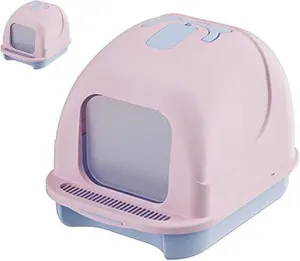 Cat Toilet Box, Large Space Odor Control Pedal Design Prevents Splashes, Fully Enclosed Cat Toilet Cat Litter Box