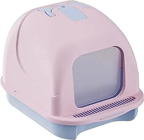 Cat Toilet Box, Large Space Odor Control Pedal Design Prevents Splashes, Fully Enclosed Cat Toilet Cat Litter Box