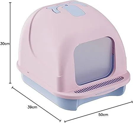 Cat Toilet Box, Large Space Odor Control Pedal Design Prevents Splashes, Fully Enclosed Cat Toilet Cat Litter Box