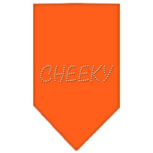 Cheeky Rhinestone Bandana Orange Small