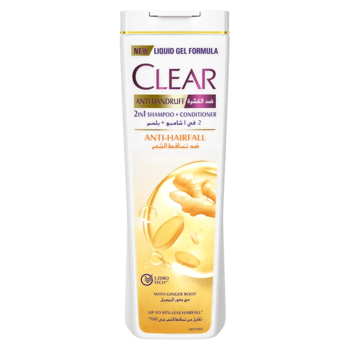 Clear Anti Hair Fall Shampoo With Ginger Root - 400ml