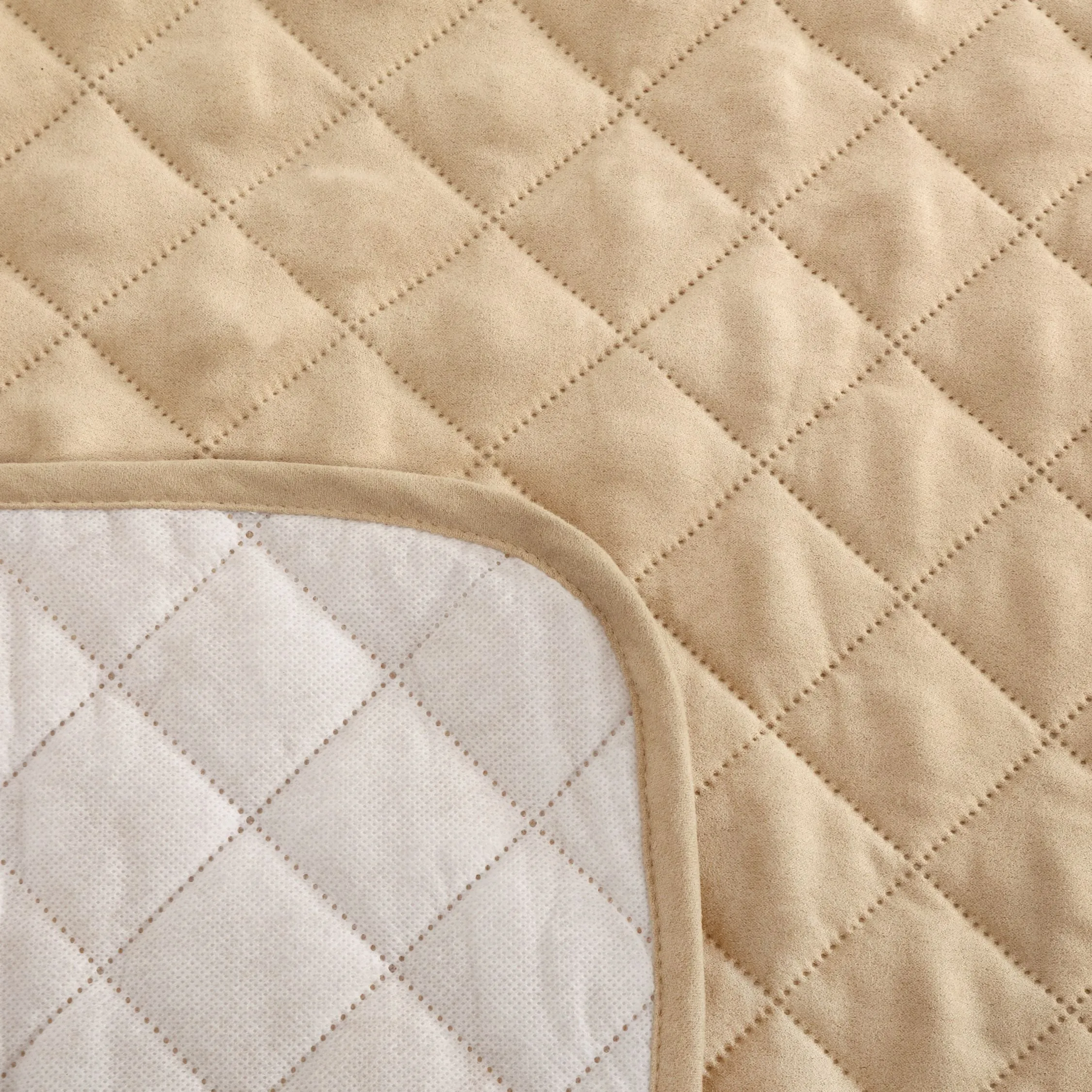 Cosy Quilted Sofa Protector Cover for Chairs - Oat
