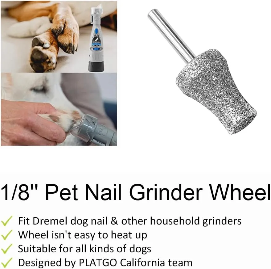 Diamond Dog Grinder for Dremel, Nail Drill Bits for Dogs & Pets Care, 1/8'' Dremel Tool