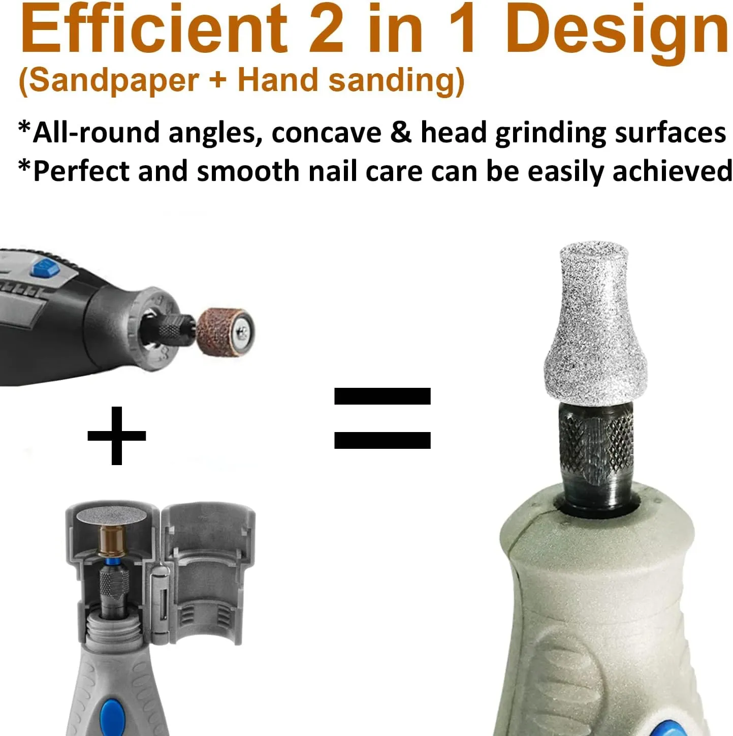 Diamond Dog Grinder for Dremel, Nail Drill Bits for Dogs & Pets Care, 1/8'' Dremel Tool