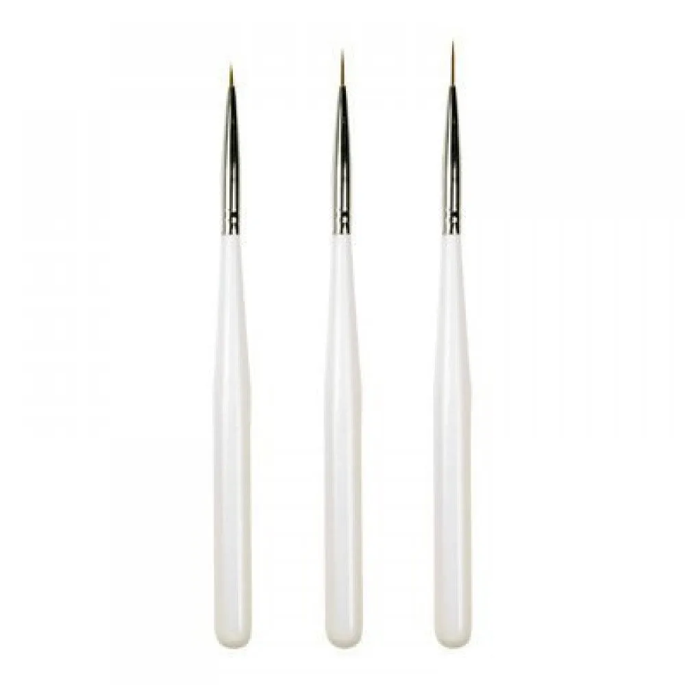 DL Pro - Double sided Nail Art Striping Brush Set 3pc