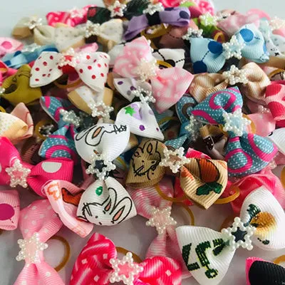 Dog Bows Ball Hair Accessories Grooming Puppy Hair