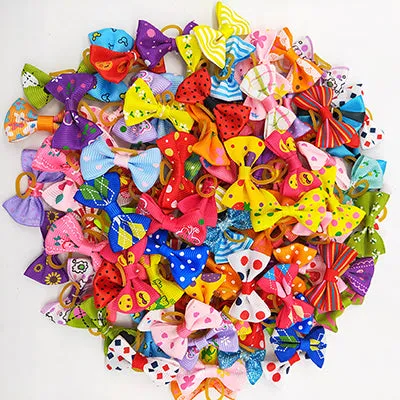 Dog Bows Ball Hair Accessories Grooming Puppy Hair