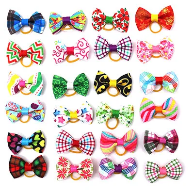 Dog Bows Ball Hair Accessories Grooming Puppy Hair