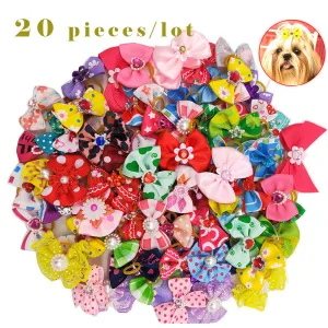 Dog Bows Ball Hair Accessories Grooming Puppy Hair