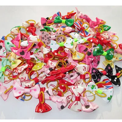 Dog Bows Ball Hair Accessories Grooming Puppy Hair