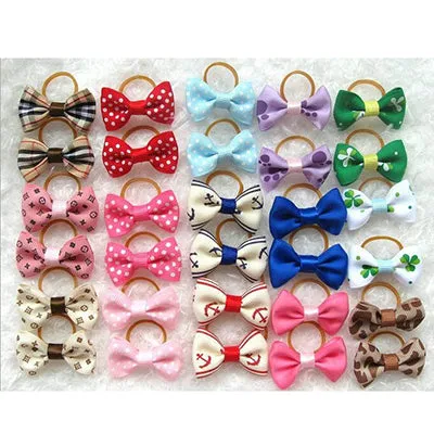Dog Bows Ball Hair Accessories Grooming Puppy Hair