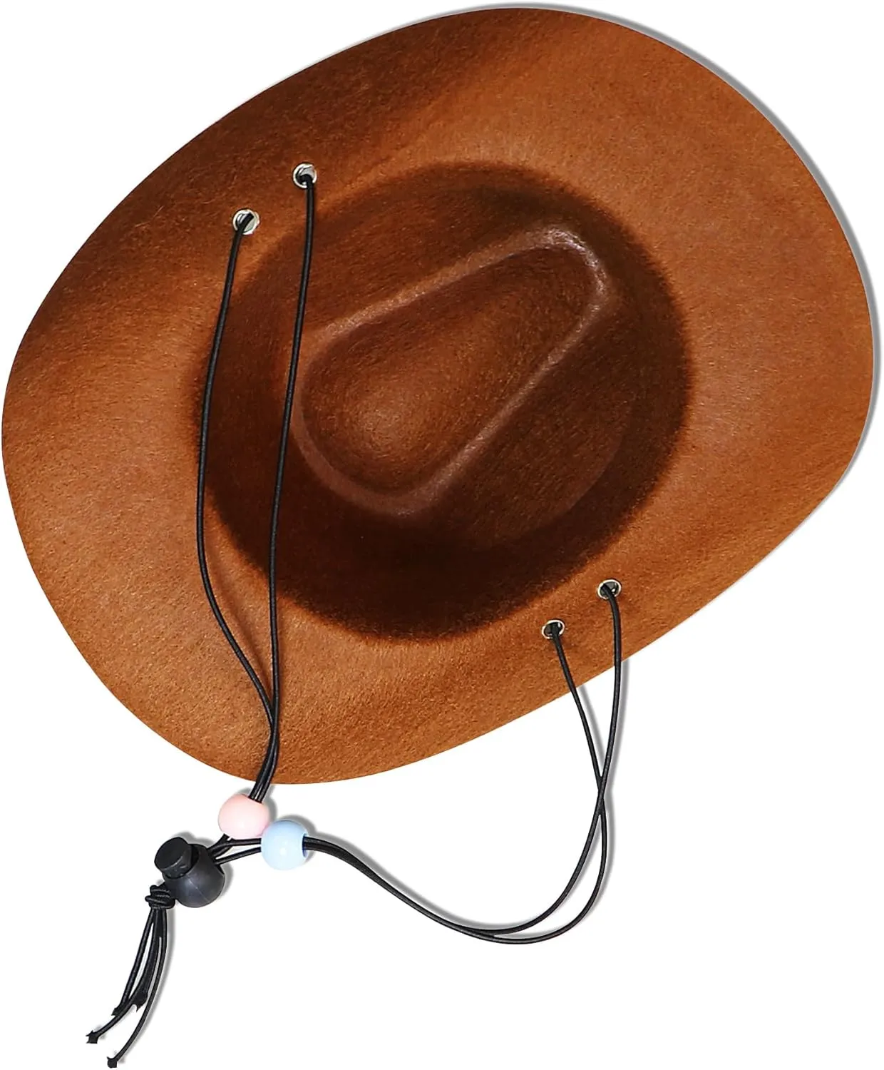 Dog Halloween Costumes, Dog Cowboy Costume Halloween Pet Cowboy Hat Bandana Scarf for Small Medium Large Dogs Pets (Brown Hat & Red Bandana, Large)