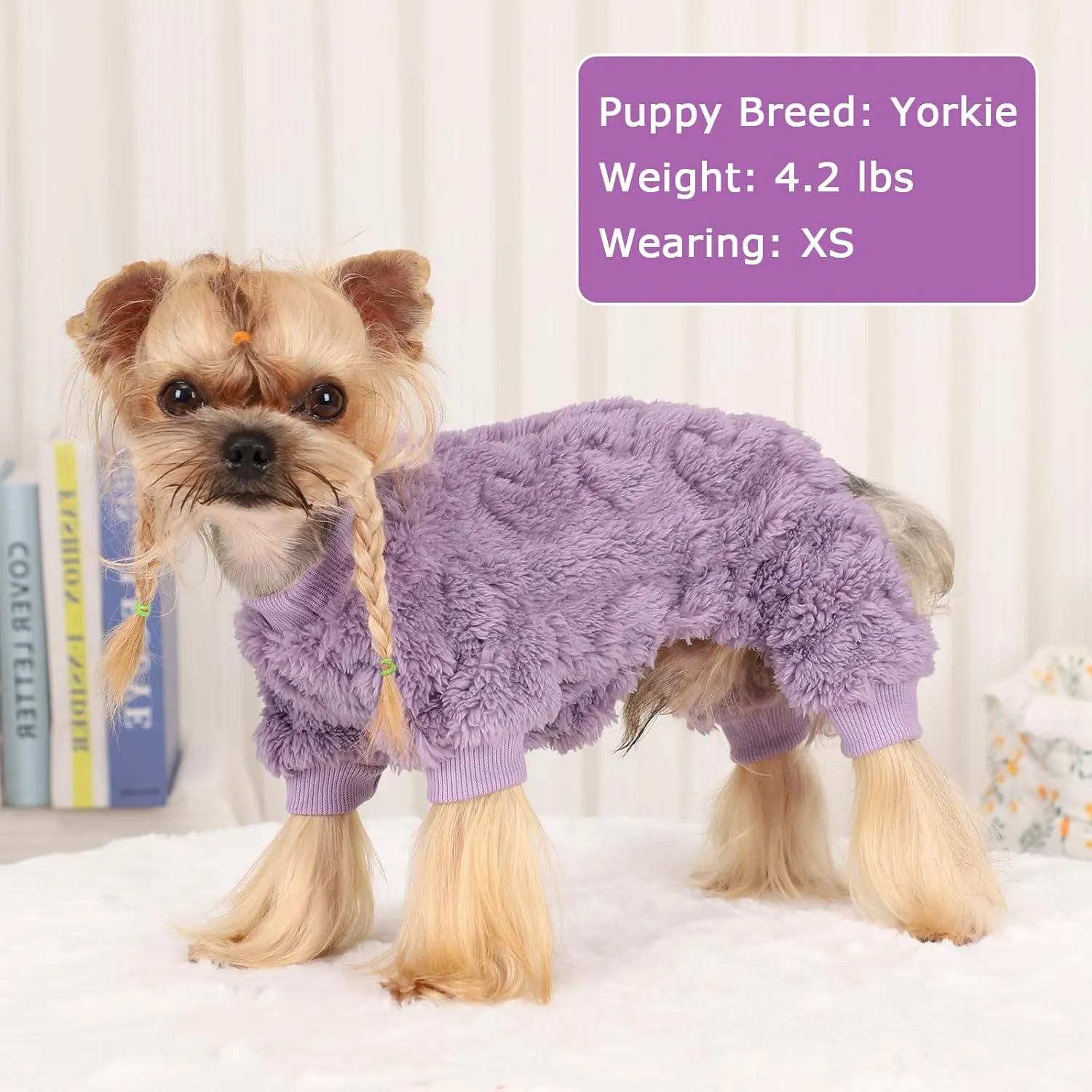 Dog Sweaters for Small Dogs Fleece Small Dog Pajamas Pet Clothes Cat Sweater Fall Winter Warm Puppy Clothes Boy Girl Small Dog Outfits Jumpsuits Dog Pajamas for Chihuahua Yorkie