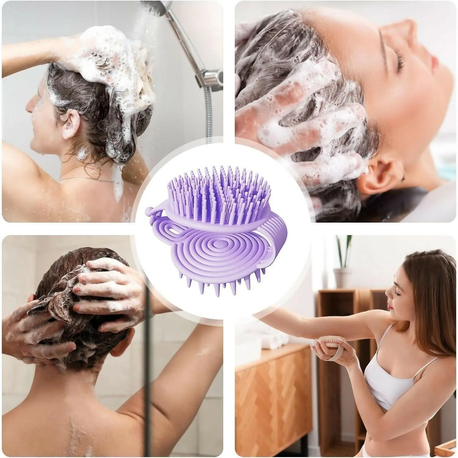 Double Sided Shampoo Brush