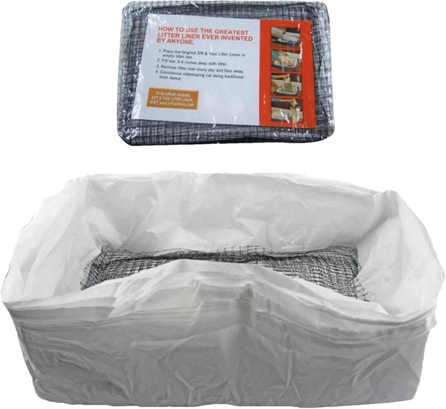 DUDOK 10/20 Pcs Cat Litter Bags - Reusable Liners with Drawstring & Filter Net, Portable for Litter Box