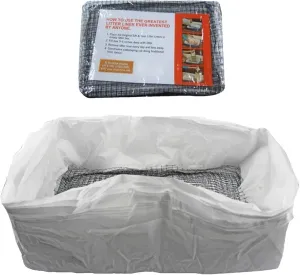 DUDOK 10/20 Pcs Cat Litter Bags - Reusable Liners with Drawstring & Filter Net, Portable for Litter Box