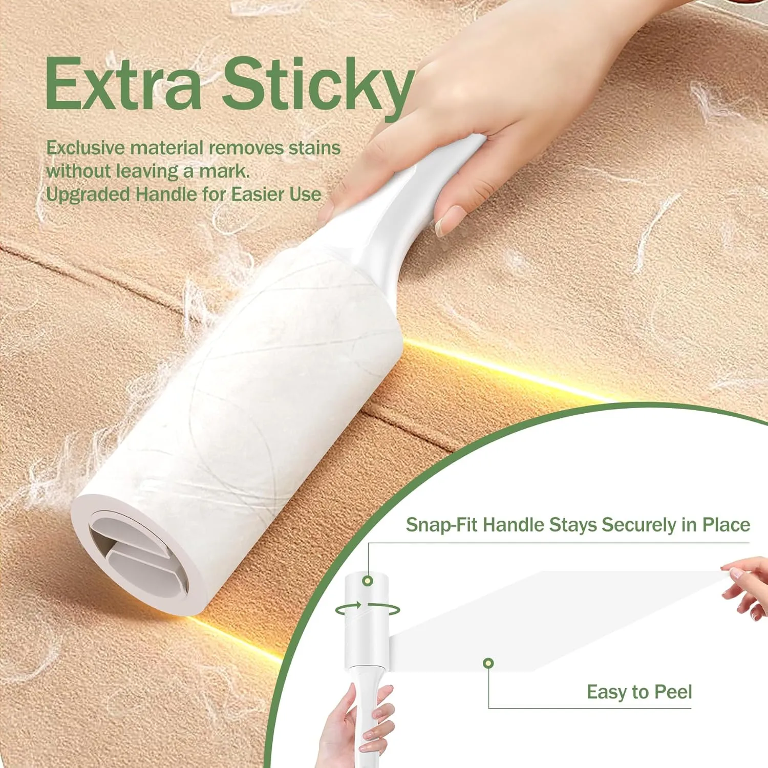Extra Sticky Lint Roller for Pet Hairs, 600 Sheets Lint Rollers with Tough Paper, Ideal for Dog and Cat Hair Removal, Lint Rollers Mega Value Set for Clothes, Carpet & Dust Cleaning