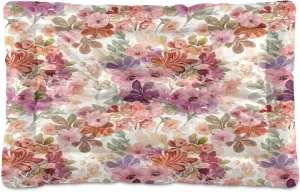 Floral Fantasy Outdoor Dog Bed for Small Dogs Washable Waterproof Travel Pet Bed Mat Portable Cat Bed with Non-Slip Bottom for Indoor and Sleeping 36 x 24 Inch
