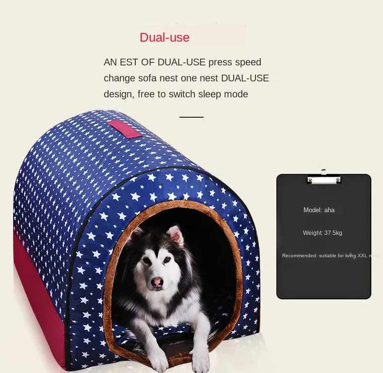 Foldable Dog House Pet Sofa Tent
