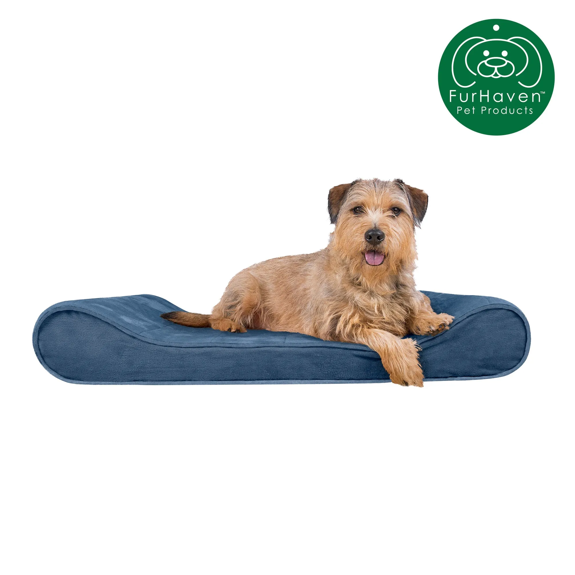 FurHaven Orthopedic Microvelvet Luxe Lounger Pet Bed
