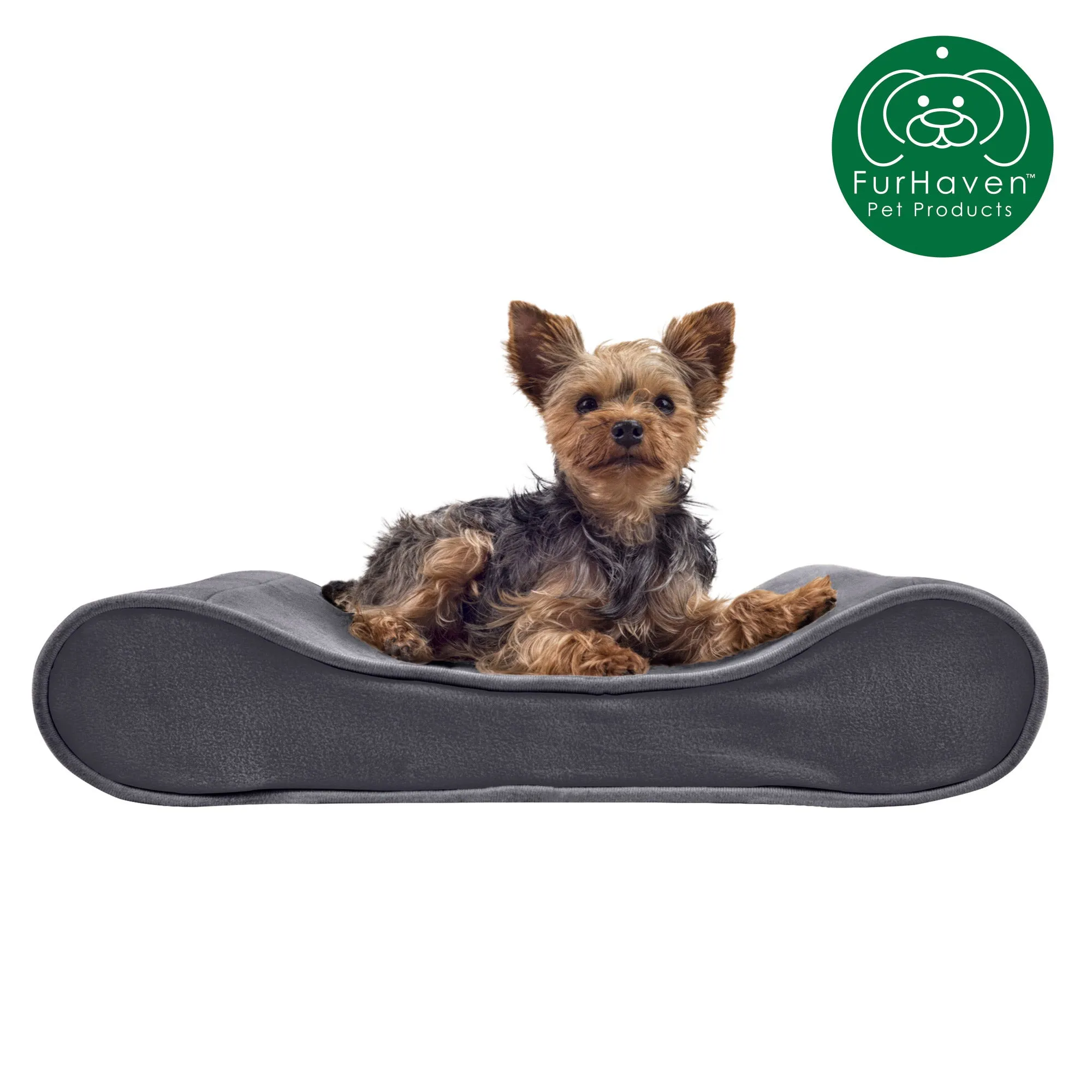 FurHaven Orthopedic Microvelvet Luxe Lounger Pet Bed