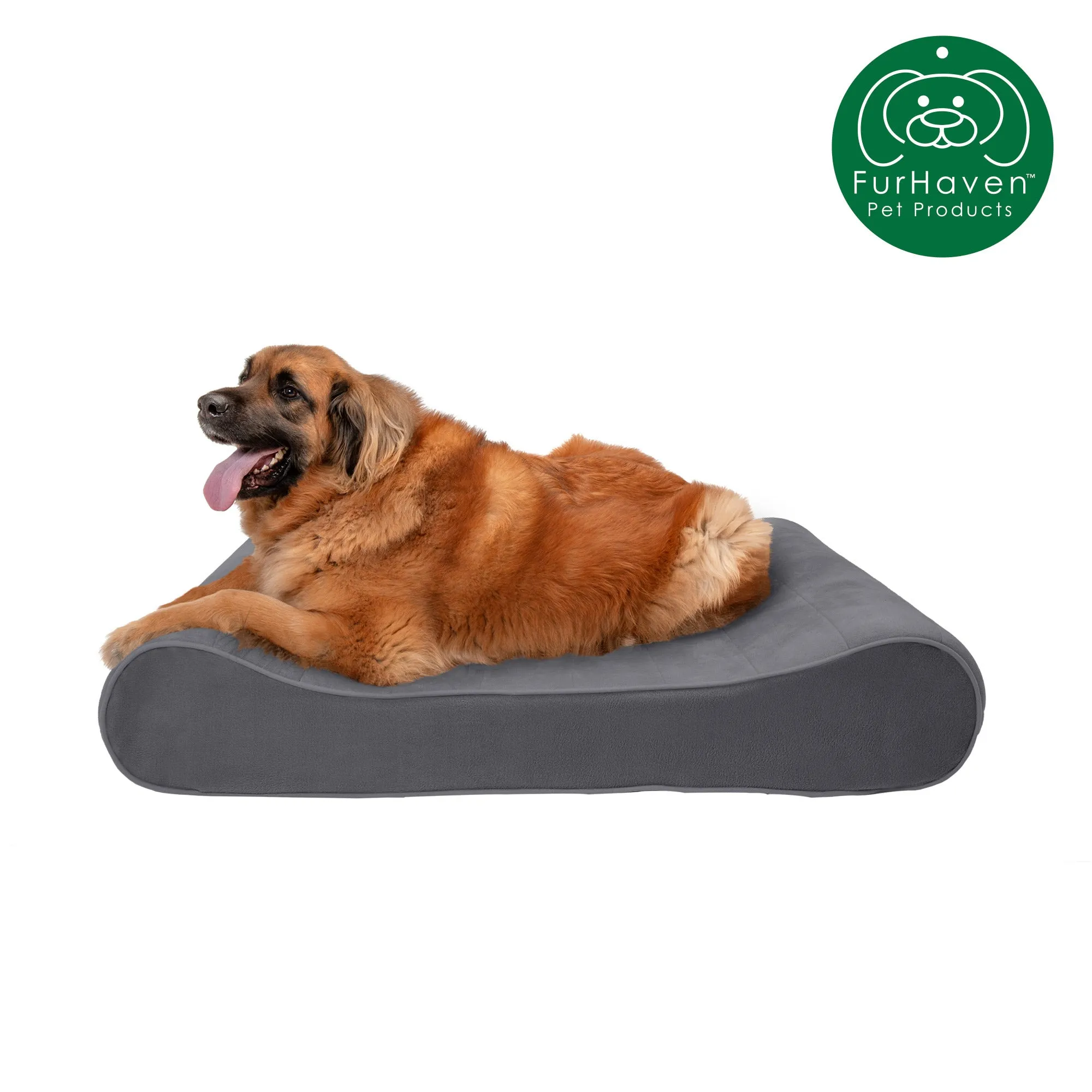 FurHaven Orthopedic Microvelvet Luxe Lounger Pet Bed