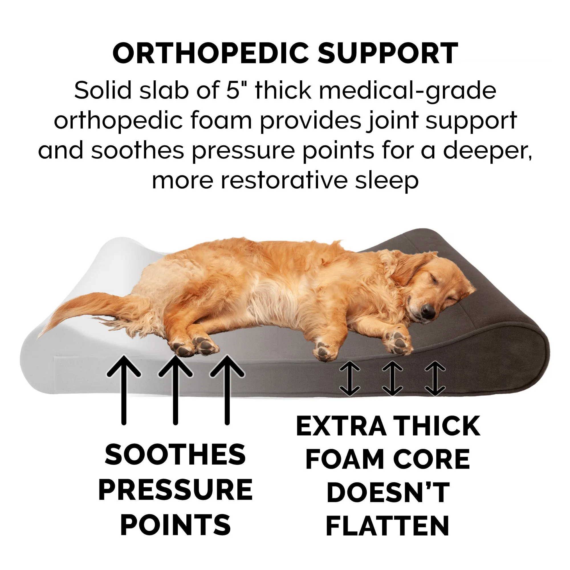 FurHaven Orthopedic Microvelvet Luxe Lounger Pet Bed