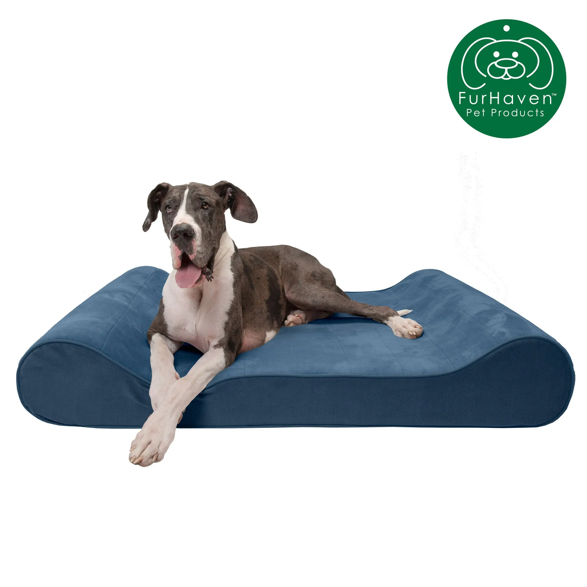 FurHaven Orthopedic Microvelvet Luxe Lounger Pet Bed