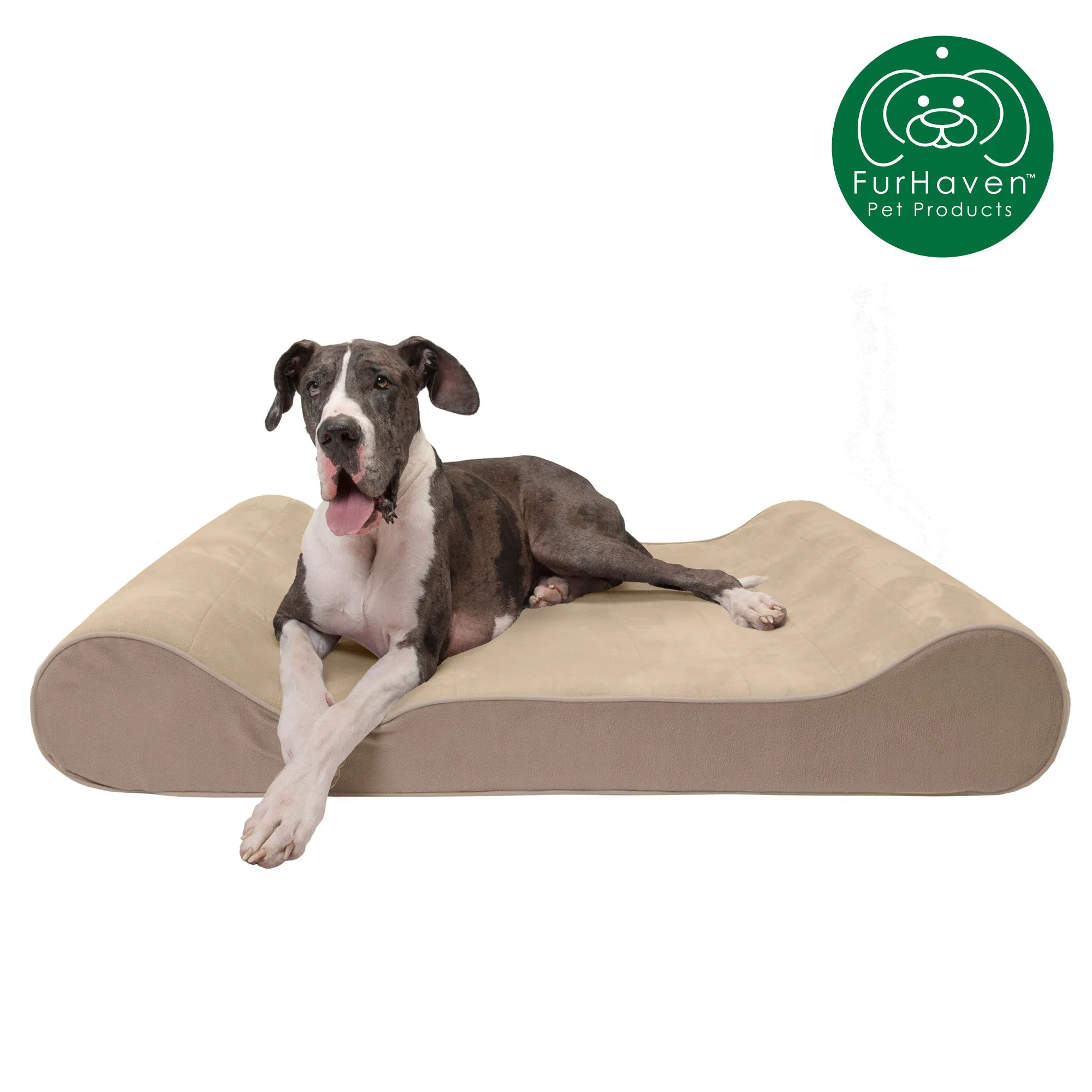 FurHaven Orthopedic Microvelvet Luxe Lounger Pet Bed