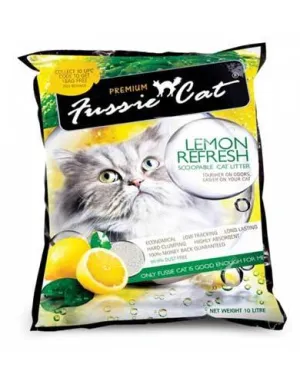 Fussie Cat Scoopable Litter Lemon Refresh 10L