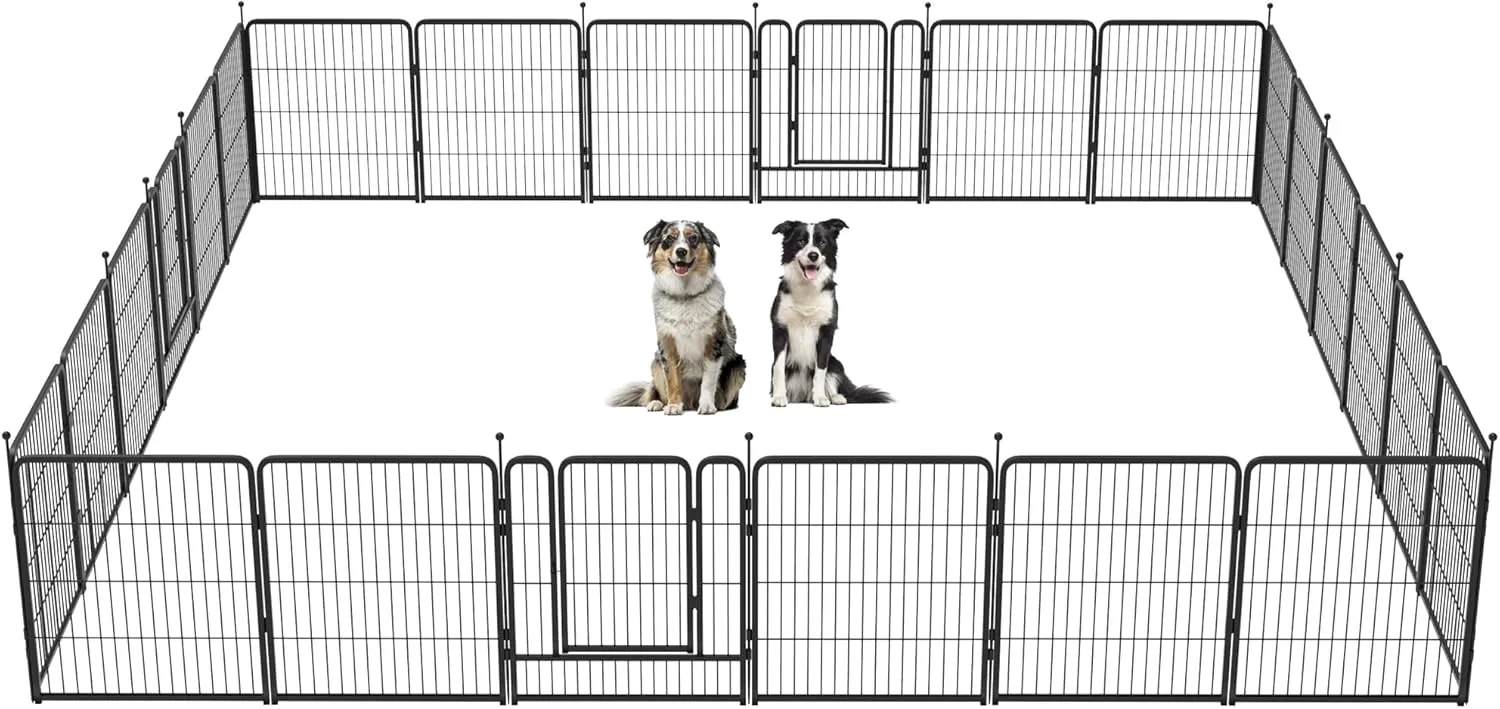 FXW Instant Dog Playpen, Portable Pet Fence for Outdoor, RV Trips, and Camping, 32inch, 24 Panels for Small and Medium DogsPatented