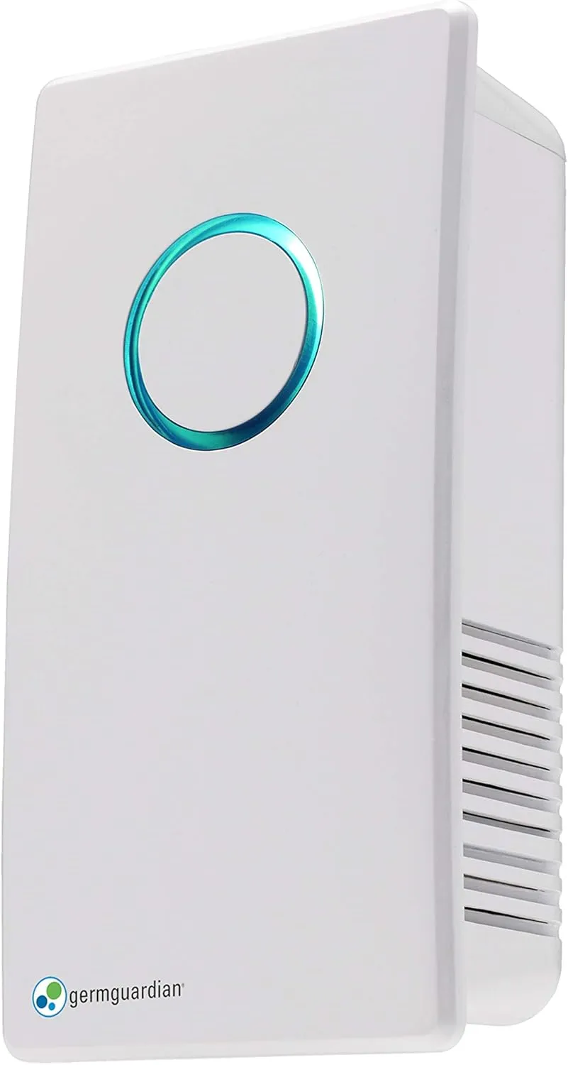 Germ Guardian GG1100W 7 Pluggable Small Air Purifier, Small Room Wall Air Sanitizer, Freshens Air, UV-C Light Kills Germs, Reduces Odors from Pets, Cooking, Mold, GermGuardian, 1-Yr Wty (White)