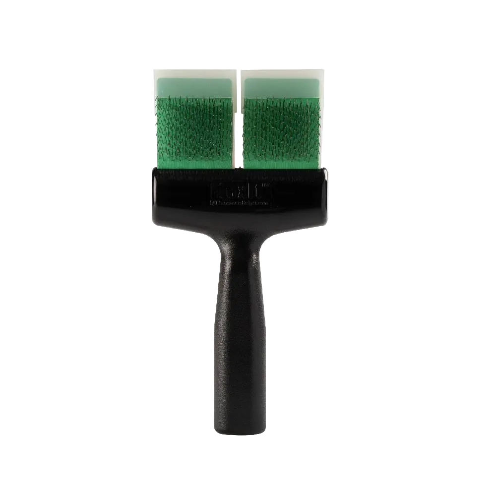 Green Soft Flex Finishing Twin Double Brush by FlexIt