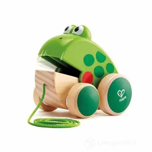 Hape Frog-Themed Push & Pull Along Toy