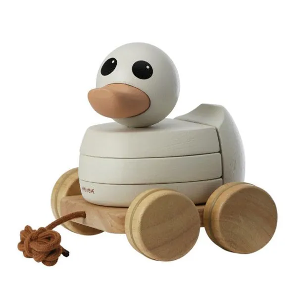 Hevea Kawan Rubberwood Stacker & Pull Toy