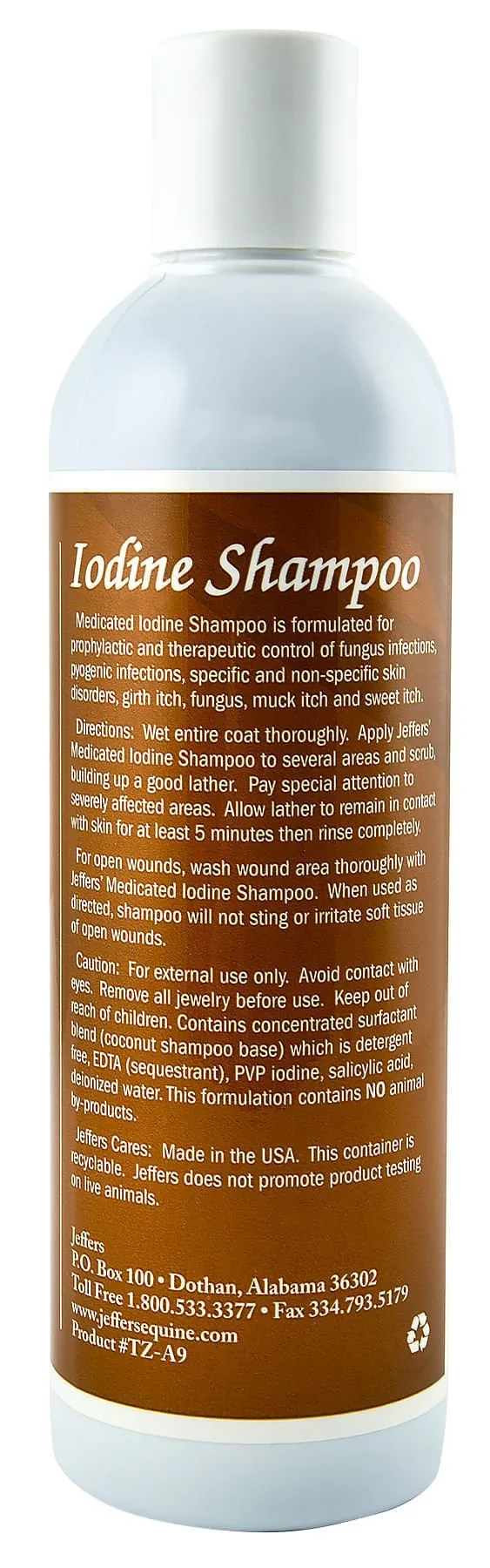 Jeffers Equine Iodine Shampoo for Horses