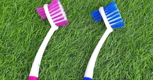K Kudos plastic Dual Action Kitchen Cleaning Wash Basin Dish Handy Long Brush for Home
