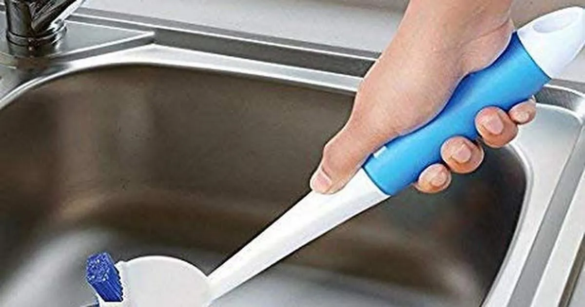 K Kudos plastic Dual Action Kitchen Cleaning Wash Basin Dish Handy Long Brush for Home