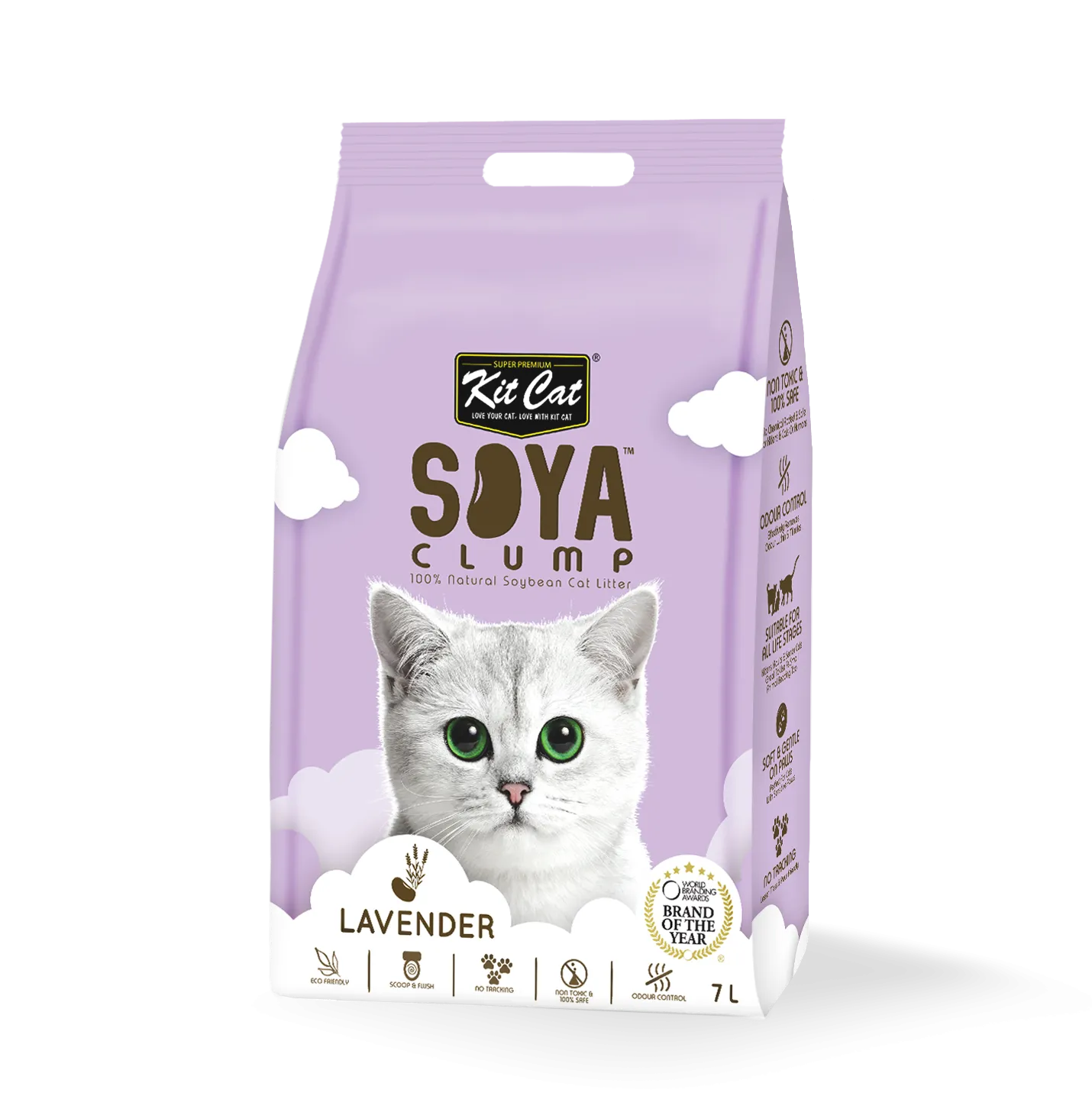 Kit Cat Soya Clumping Cat Litter Lavender 7L