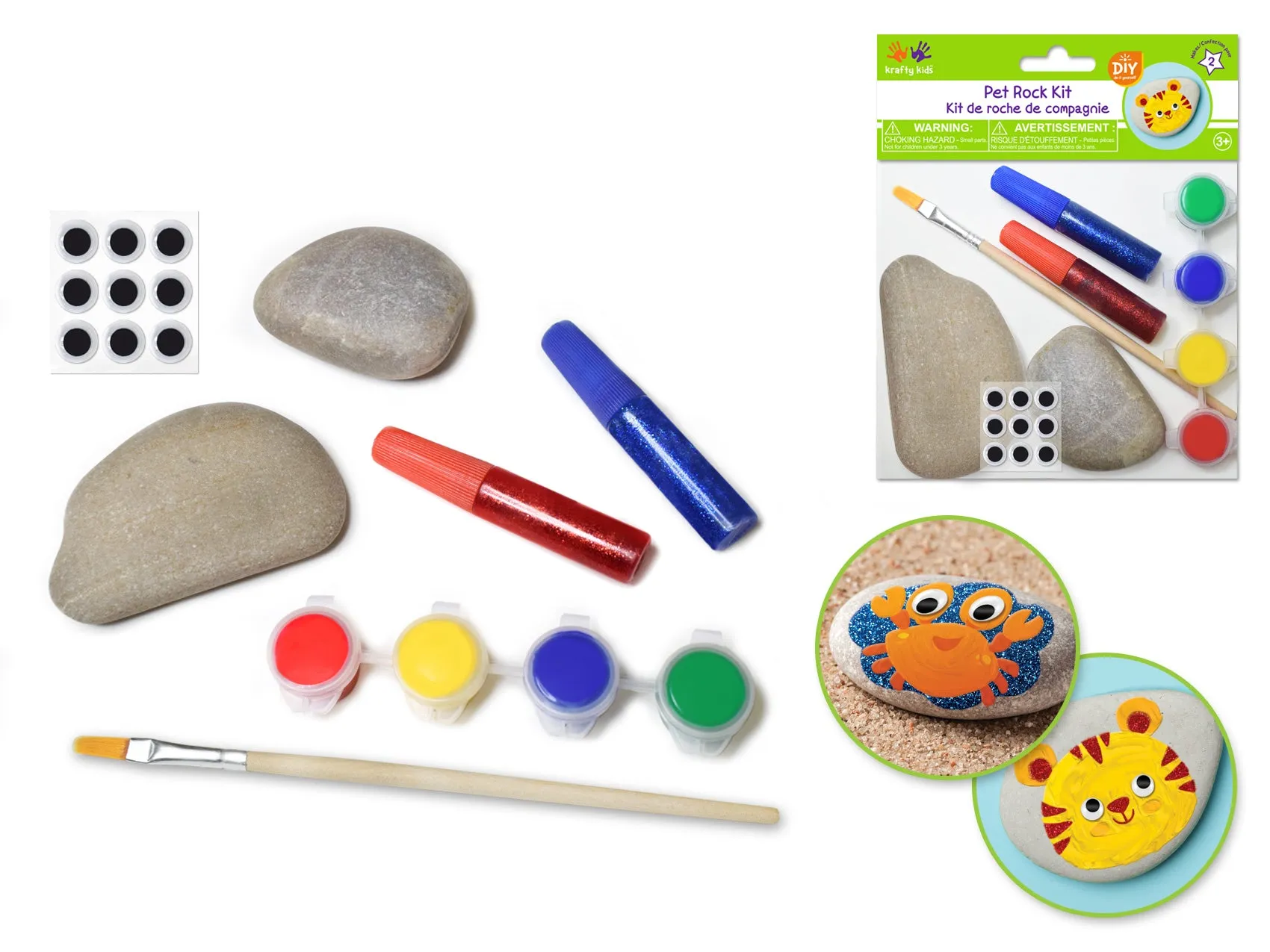 Krafty Kids Primary Pet Rocks 2 Pack