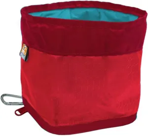 Kurgo Zippy Bowl for Dogs, Collapsible Travel Dog Bowls, Pet Food & Water Hiking Container, Food Grade Silicone, Travel Accessories for Pets, Includes Carabiner, Holds 48 oz (Barn Red)