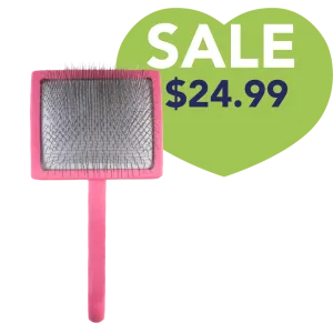 Large Curved Pink Dematting Brush by PetStore.Direct